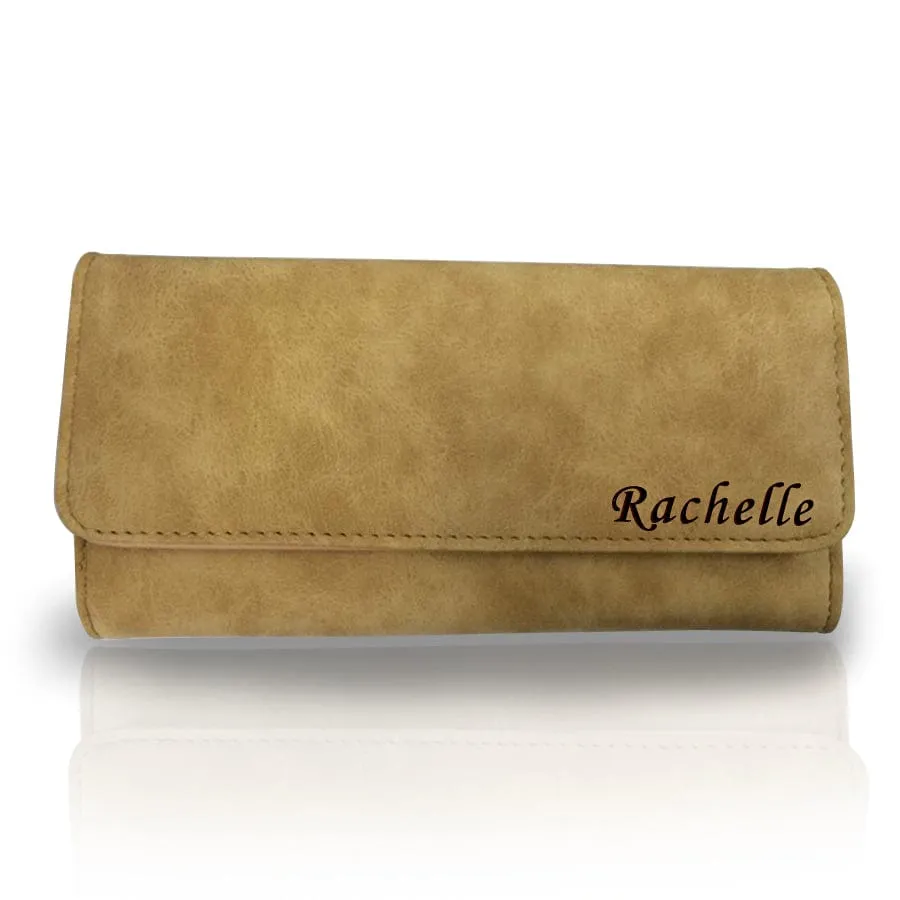 Personalized Leather Clutch