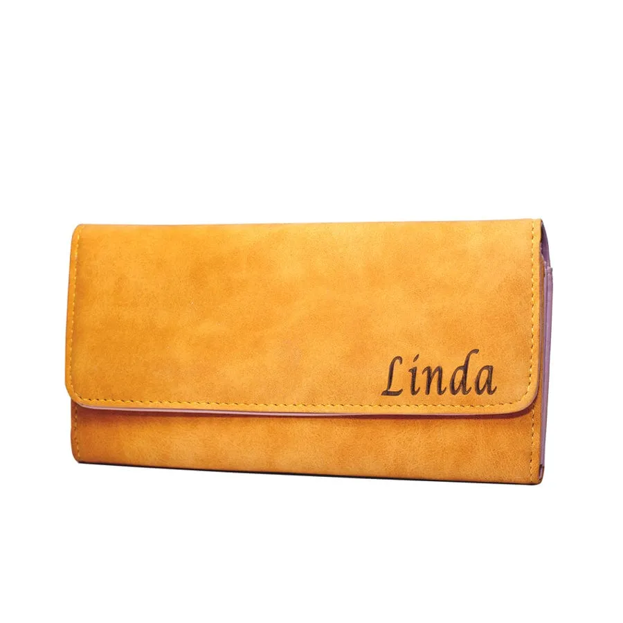 Personalized Leather Clutch