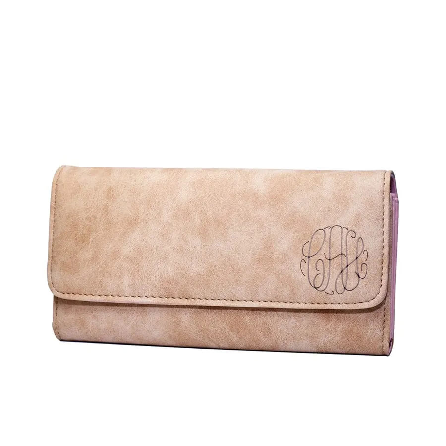 Personalized Leather Clutch