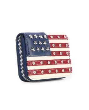 RHINESTONE FLAG MINI WALLET BLW-6005