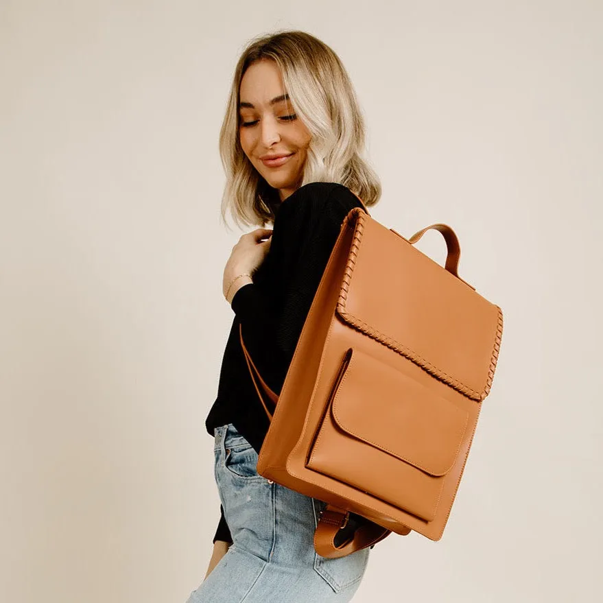 Roux Top Handle Backpack - Rust