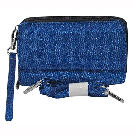 Royal Blue Glitter NGIL Canvas All in One Wallet