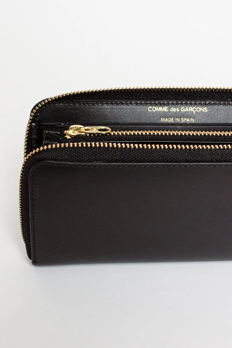 SA0111 Classic Compartment Leather Purse Black