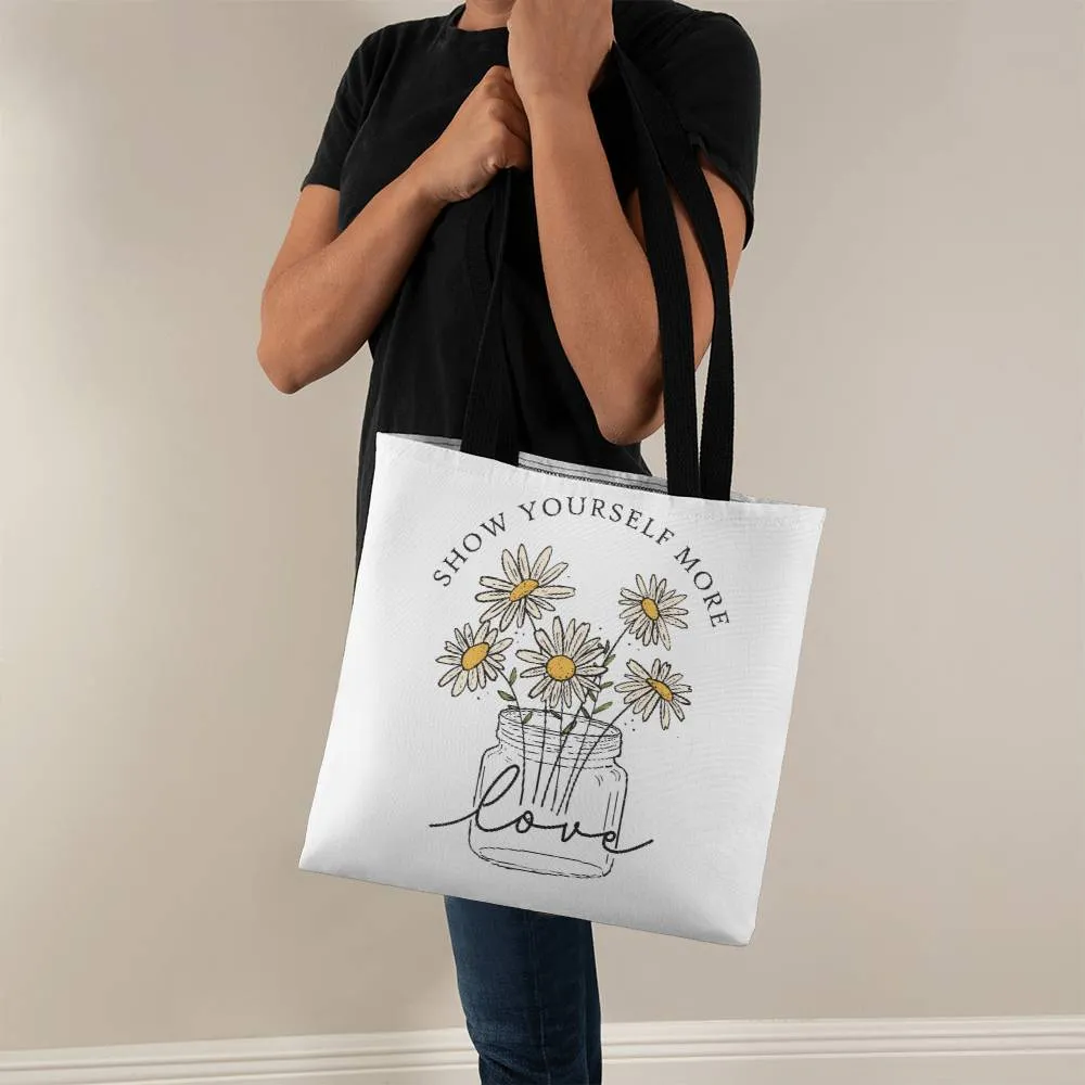 Show Yourself More Love Spring Daisy Square Classic Tote Bag