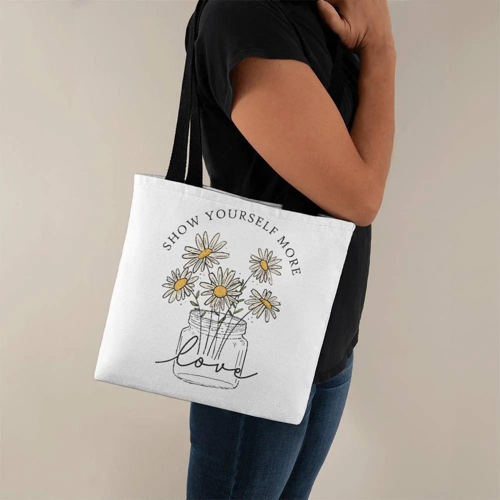 Show Yourself More Love Spring Daisy Square Classic Tote Bag