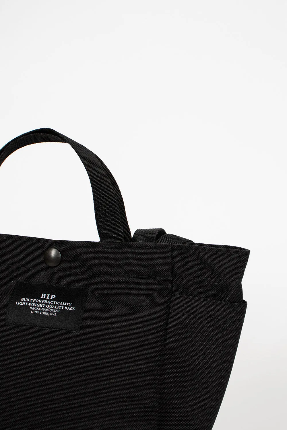 Small Side Pocket Tote Black