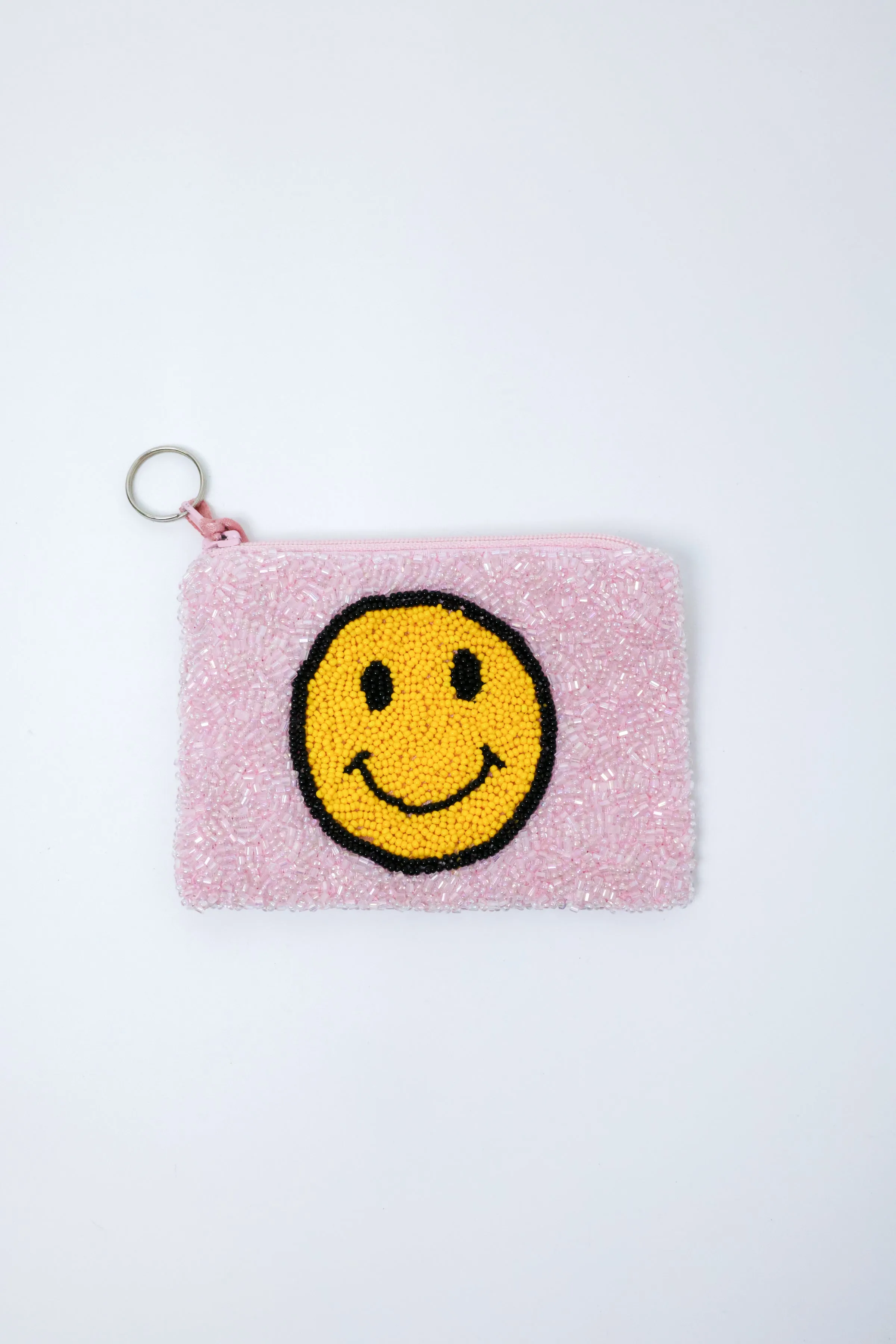 Smiley Beaded Coin Purse