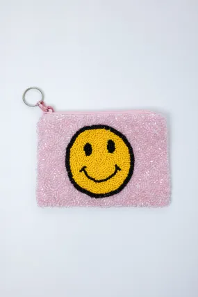 Smiley Beaded Coin Purse