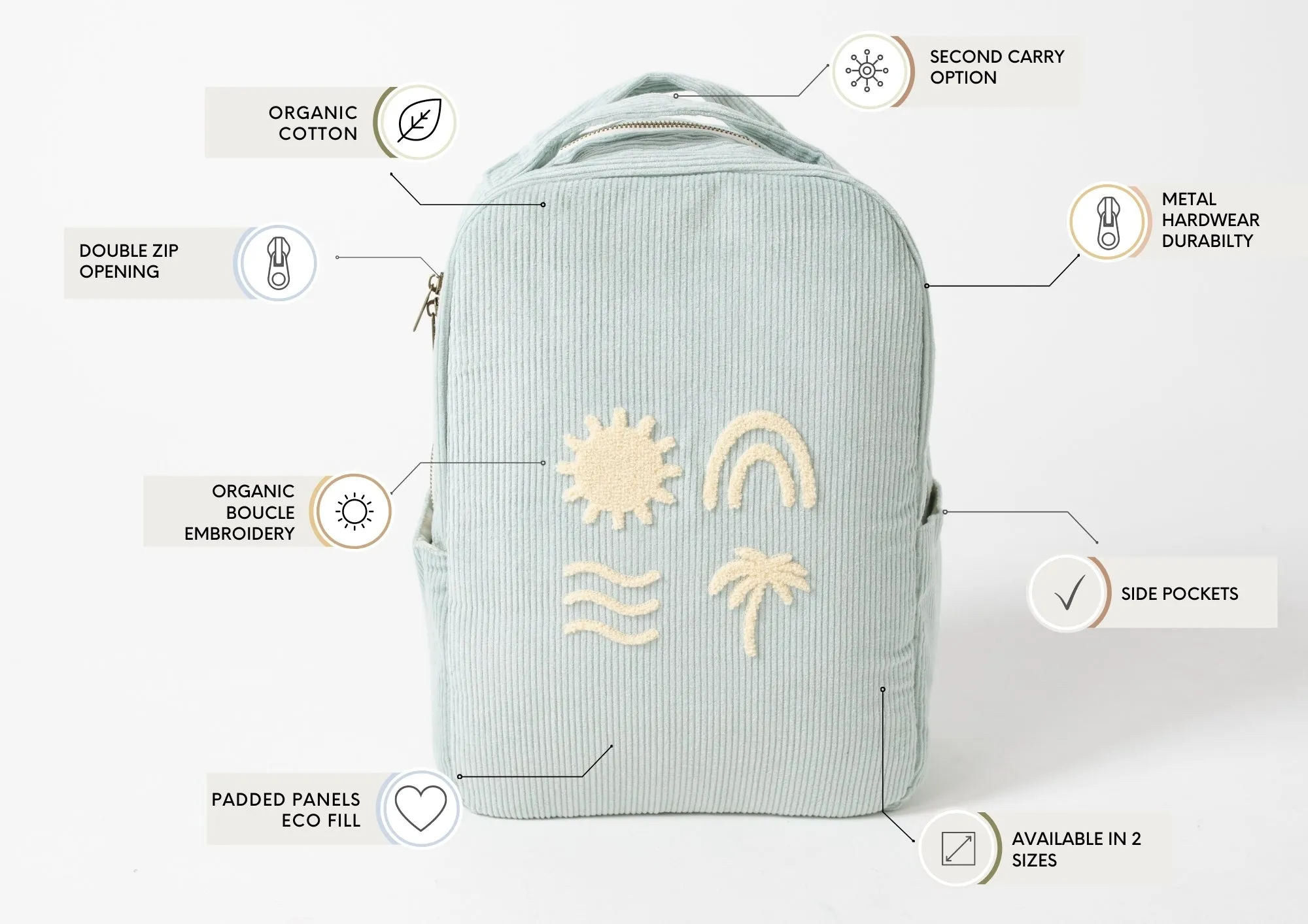 Solstice Organic Backpack - Seamist