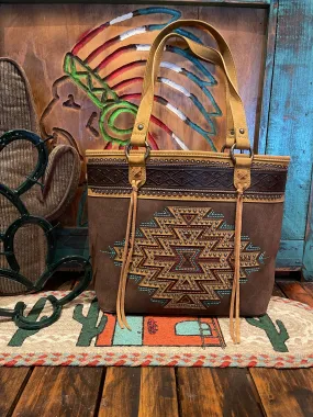 Studded Aztec PURSE TOTE