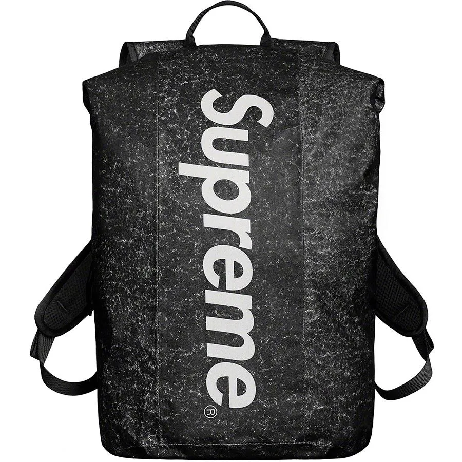 Supreme Waterproof Reflective Speckled Backpack (Black)