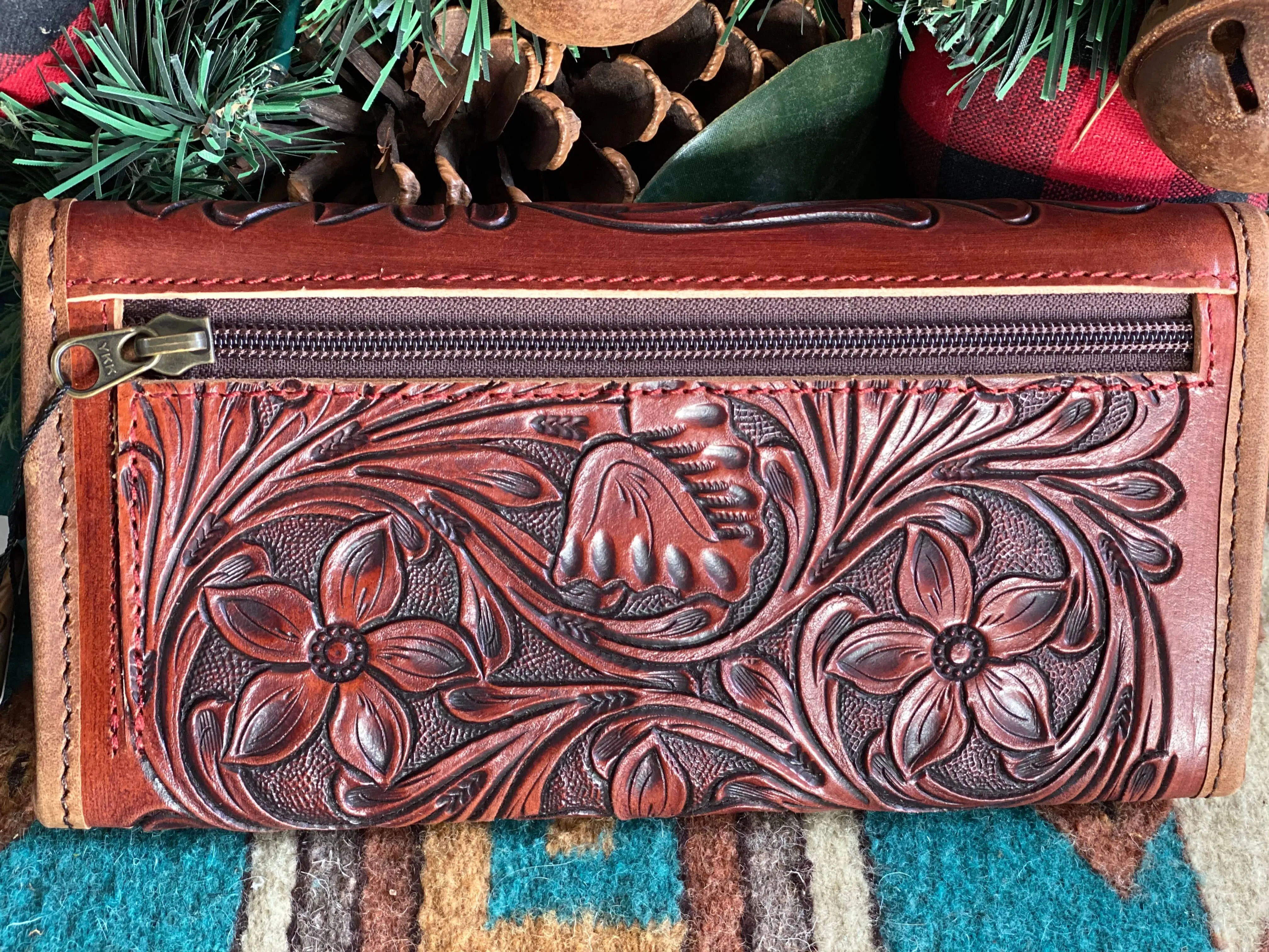 The El Paso Tooled Leather Clutch Wallet