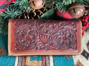 The El Paso Tooled Leather Clutch Wallet