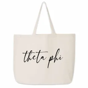 Theta Phi Alpha Script Writing Nickname Canvas Tote Bag