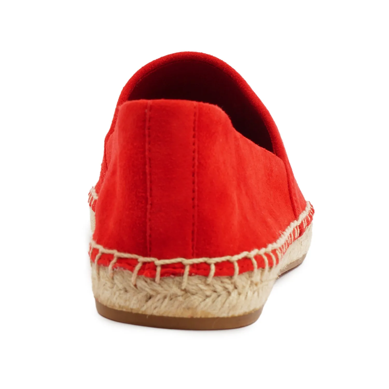 TORY BURCH COLOR BLOCK FLAT ESPADRILLE IN RED