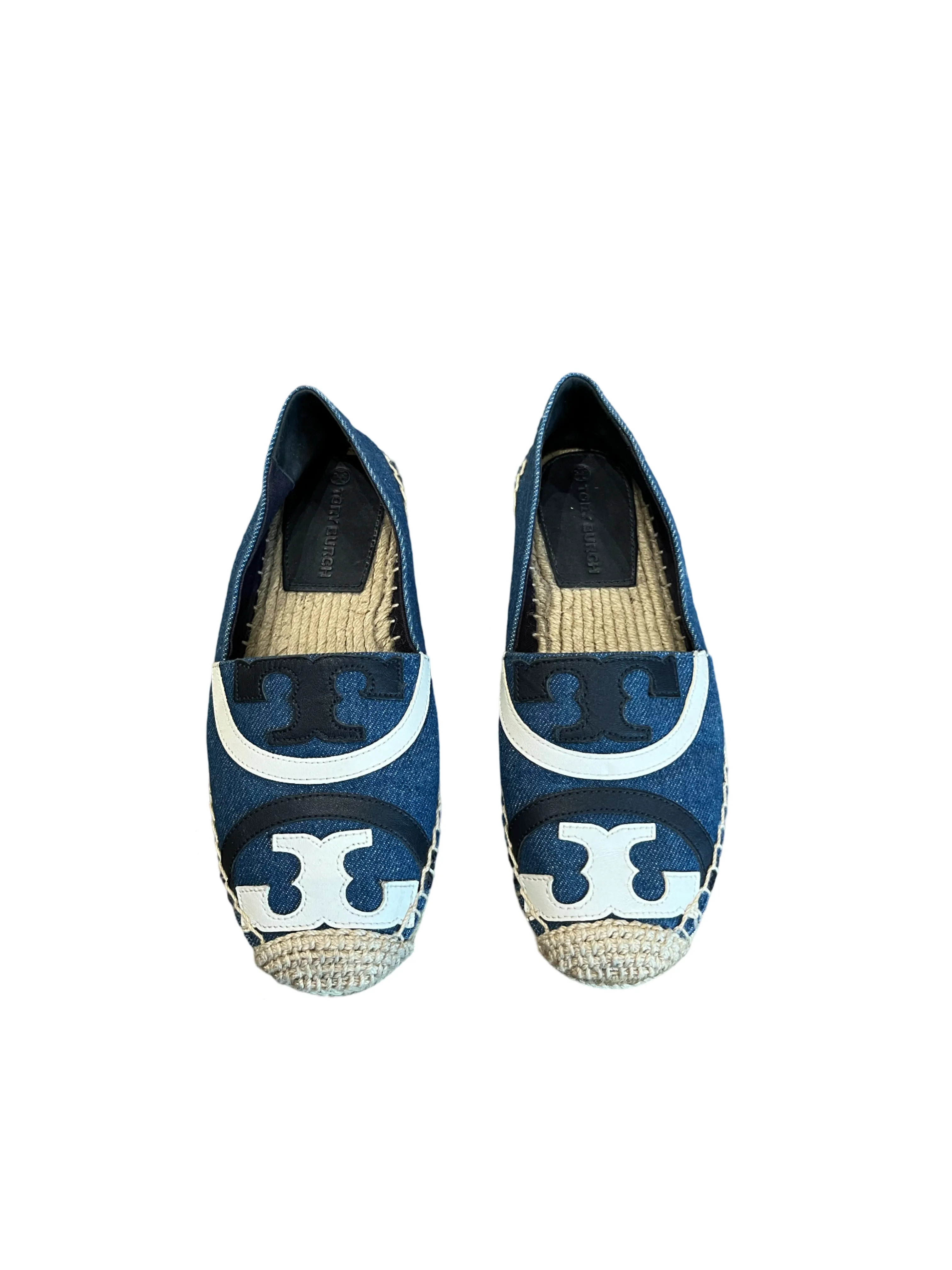 Tory Burch Denim Leather Espadrille 6 1/2