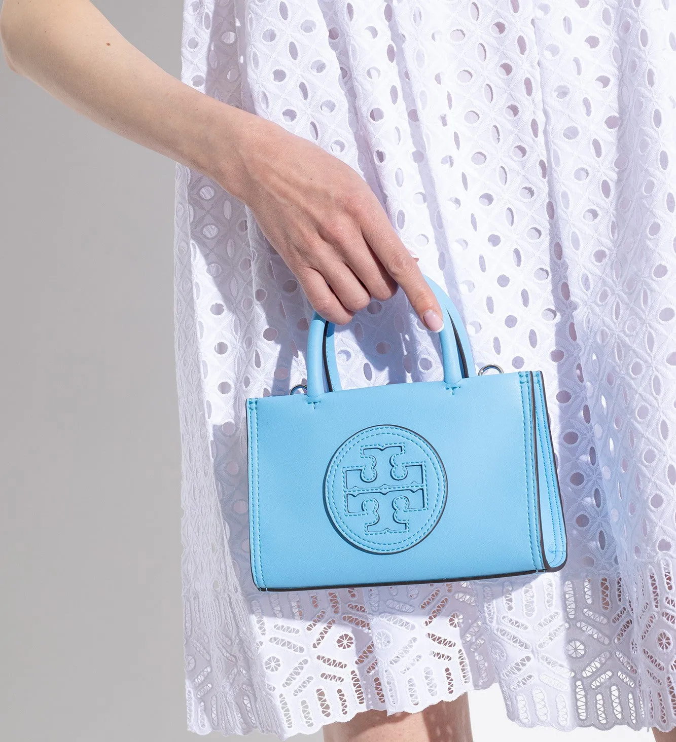 TORY BURCH MINI ELLA BIO TOTE BAG IN BLUE