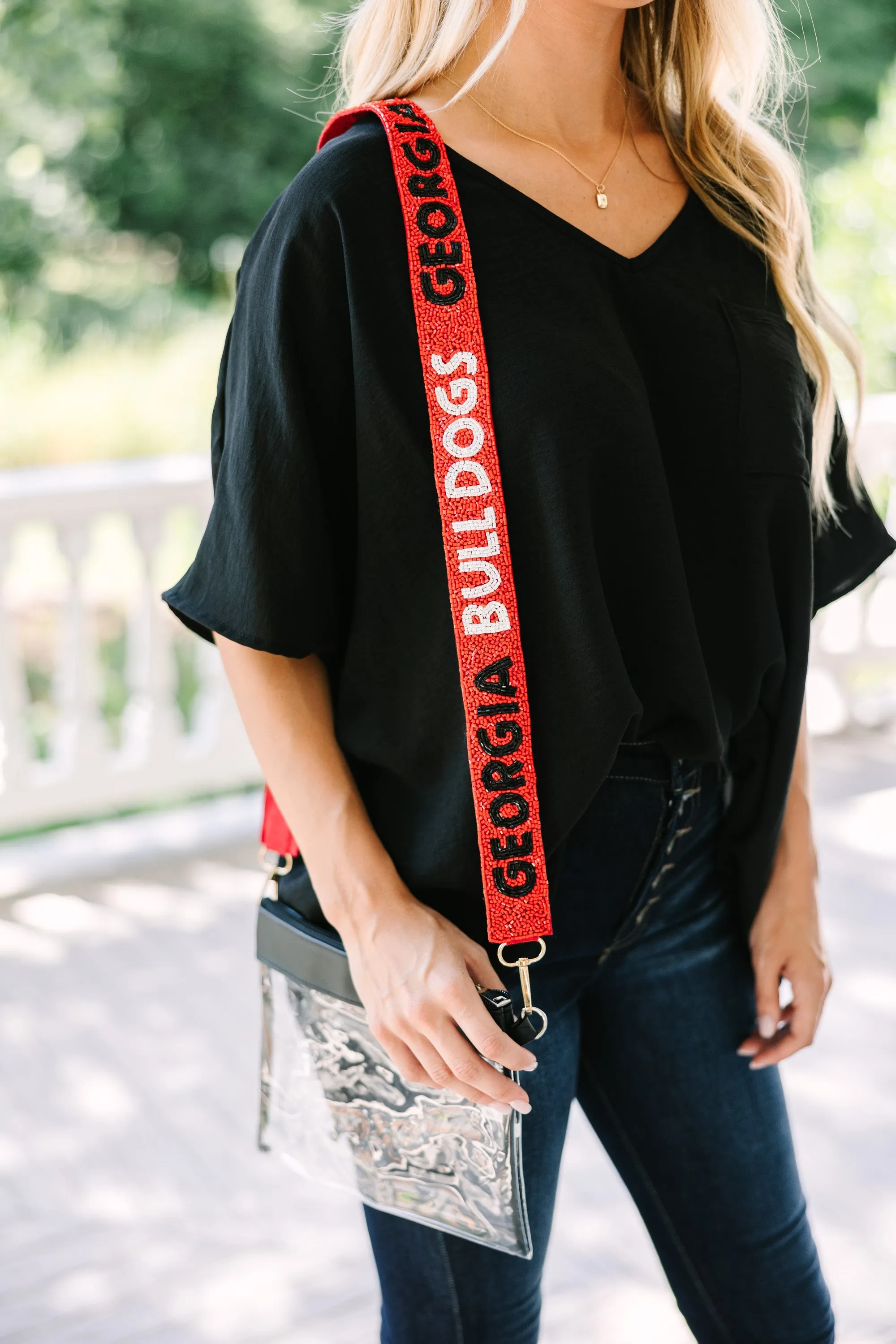 Treasure Jewels: Gameday Red Beaded Purse Strap