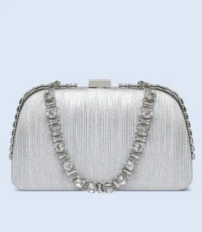 WB2692-SILVER-Women Trendy Bag