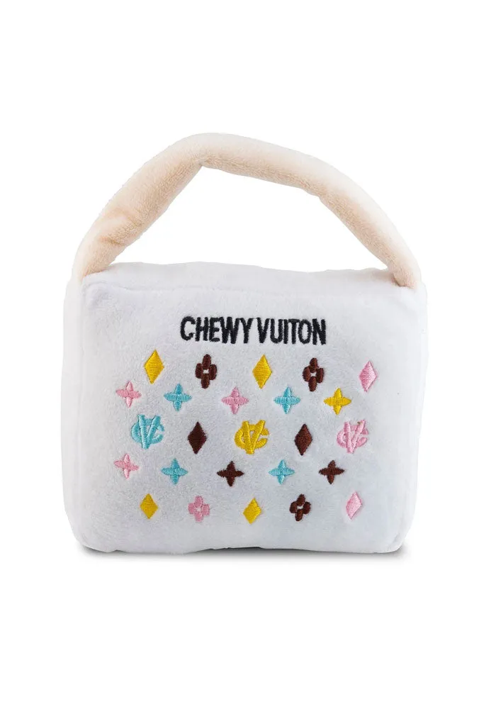 White Chewy Vuiton Purse-Small