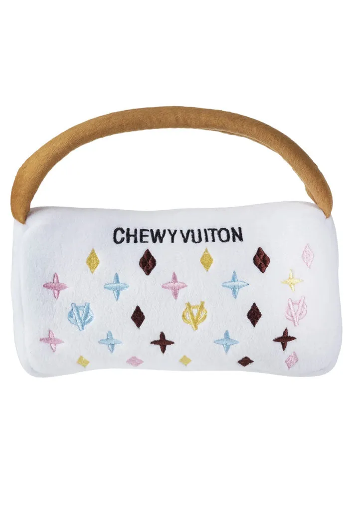 White Chewy Vuiton Purse-Small